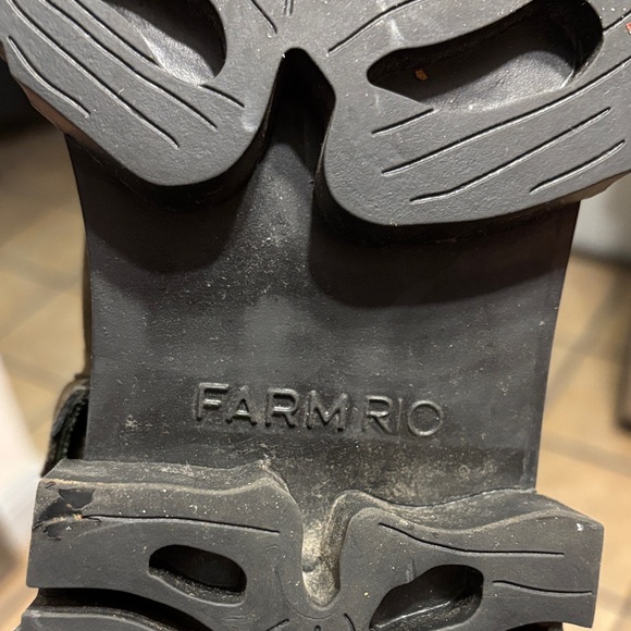 FARM Rio Army Olive Green Knee-High Boots w/Vibrant embroidered Pattern - Picture 7 of 14